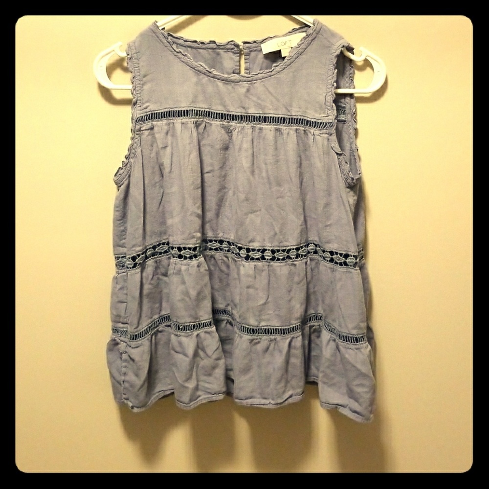LOFT peasant top. Size small petite.